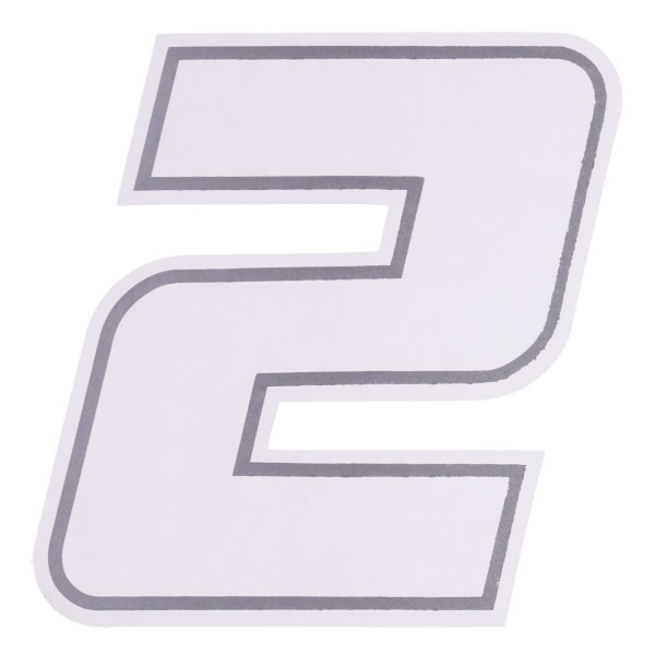 bike it Bike it deluxe 4 inch race numbers white - #2